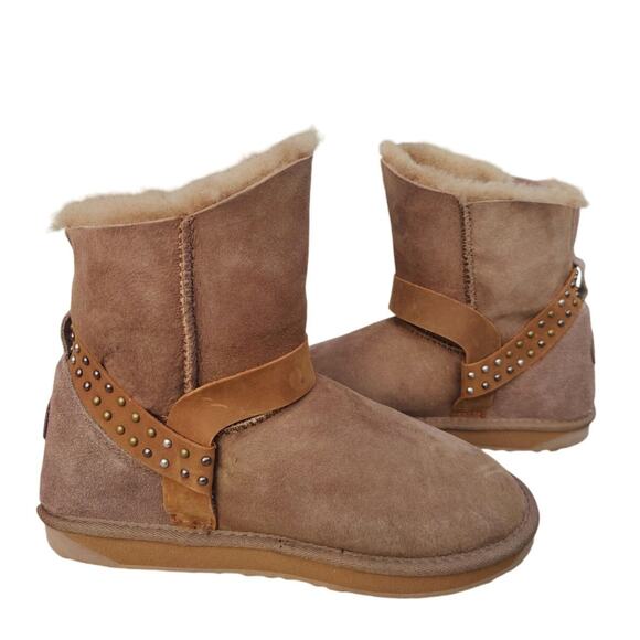 New Tan suede Emu lined Bootie sz 10 - Picture 5 of 6
